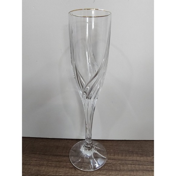 Lenox Other - Lenox Debut Gold Trim Replacement Crystal Clear Champagne Flutes Swirl Elegant